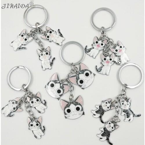 Chis sweet home keychain for women cute cat key chain key holder anime keychain high quality portachiavi llaveros bag charm