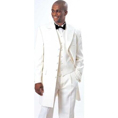 Custom Made Groom Tuxedo Five Button Groomsmen Peak Lapel Wedding/Dinner Suits Best Man Bridegroom(Jacket+Pants+Tie+Vest)B161