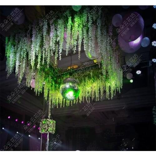 12Pcs/lot Upscale Artificial Silk Flower Vine Home Decor Simulation Wisteria Garland Craft Ornament For Wedding Party Decoration