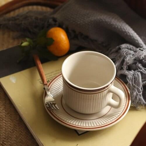 Latte ceramic mugs porcelain cup and saucer red tea mug luxury drinkware 100ml tea cup set