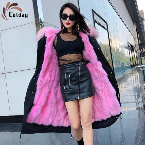 Leiouna Black Fur Coats
