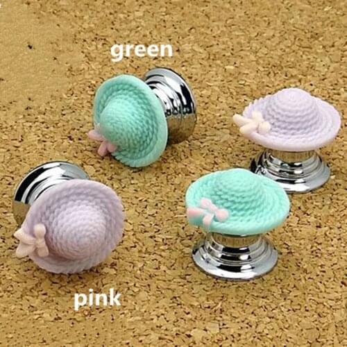 Moden creative copper knobs silver drawer shoe cabinet pulls cap knobs chrome kids knobs cartoon furniture door knobs handles