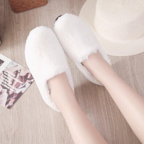 Pregnant woman big toe slip-on creeper moccasins multi-color sweet flock warm winter outside loafers flats non-slip espadrilles