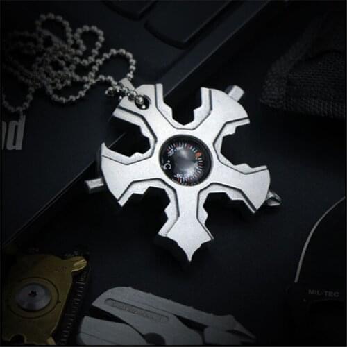 Multipurpose Wrench Screwdriver Bottle Opener for Outdoor EDC Snowflake Multifunction Tool Riding Emergency Equipment Camping