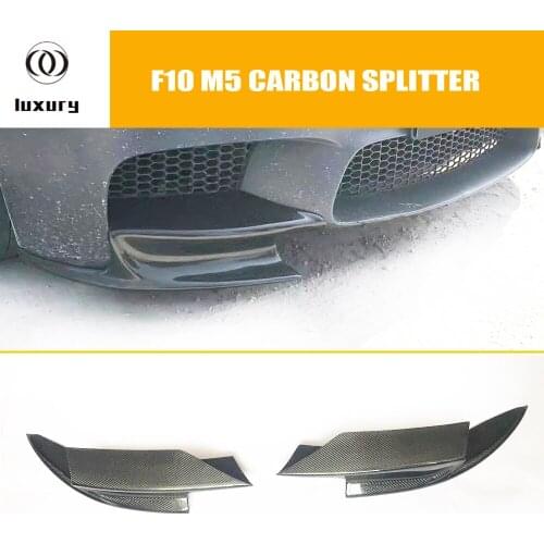 F10 M5 Carbon Fiber Front Bumper Side Splitter Apron for BMW F10 M5 Bumper Only 2010 2011 2012 2013 2014 2015 2016