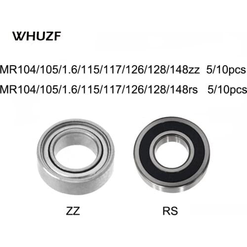 5/10pcs Machine Bearing MR148zz RS MR126zz MR106zz MR104ZZ MR105RS MR117zz MR115zz MR128rs Dental Grinding Handle Ball Bearings