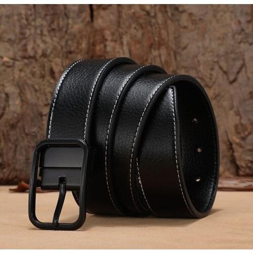Men Cowhide Genuine Leather Belts for Men Cowboy Luxury Strap Brand Male Vintage Fancy Jeans Designer Belt Men Jeans