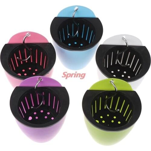 Hot Self Watering Solid Color Flower Pot Wall Hanging Resin Automatic Plastic Planter Durable For Garden Balcony With Hooks