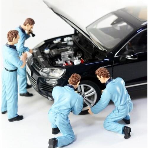 Maintenance Worker Figure Model 1:18 Repair Shop Car Scene Accessories Display Resin Doll Model Car Repair Dolls Models Toy