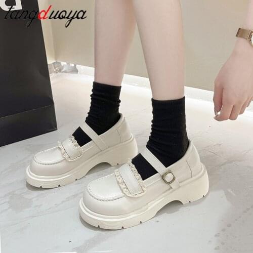Japanese Style Lolita Shoes Vintage Comfortable Girls High Heels Shoes Women Platform Mary Jane Shoes Women Pumps JK Uniform