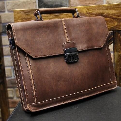 Vintage Mens Bag Mens Crossbody Bag New Travel Bag Male Messenger Bags Fashion Portfolio 12" Laptop Handbag man bag