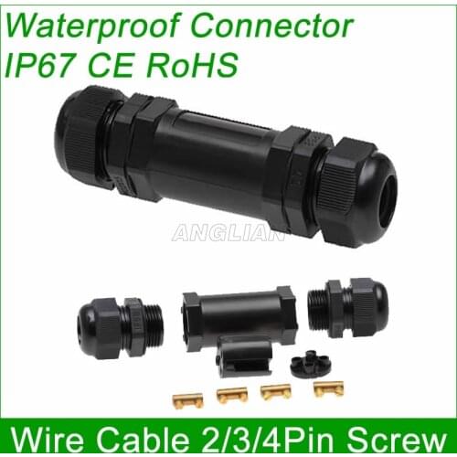 Waterproof 2 Pin 3 Pin 4 Pin Electrical Cable Connectors Quick Splice Screw Lock Wire terminals easy fit for LED strip 1 unit