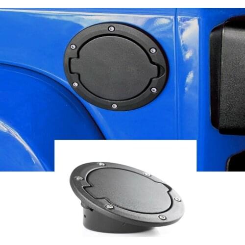 1PC Black Car Fuel Gas Tank Cap Cover Exterior Decoration for Jeep Wrangler JK 2007-2018