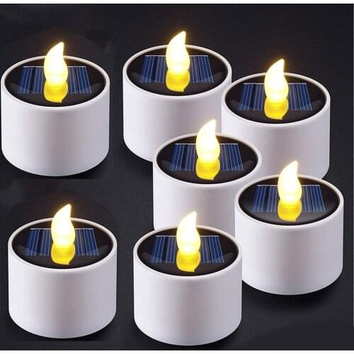 12/6/3/1pcs Salor Powered Candle Light Flameless Electronic LED Tea Light for Xmas Wedding Birthday Valentines Day Decoration