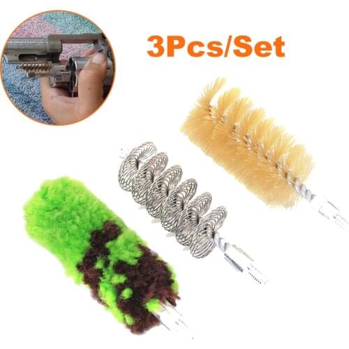 3Pcs/Set Tactical Gun Cleaning Kit Tube Brush Head Kit Clean Brush Tool Set For 12G Rifle Shotgun Brush Tool Hunting Accessories
