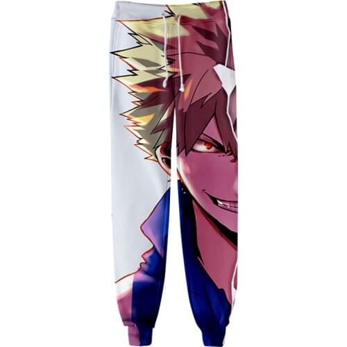 3D Jogger Pant Mens Pants Harajuku Sweatpants Anime Shoto Todoroki Pants Anime Boku No Hero Academia Trousers Men Women