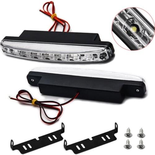 8 Led Daytime Running Lights Auto Daytime Running Lights Super Bright Lights With Fog On / Off Function Daytime Running Lights