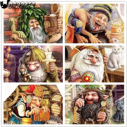 Cartoon Character Diamond Painting 5D Diy Dwarf Mosaic Picture Cute Cross Stitch Sticker Diamond Embroidery Hand Inlaid Home