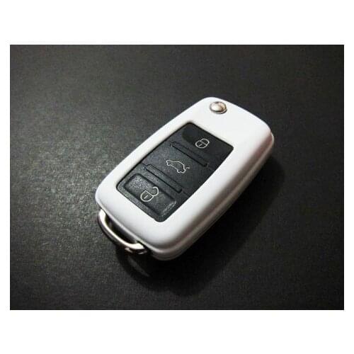 WHITE Remote Key Protection Case for VW Golf Jetta Polo Passat