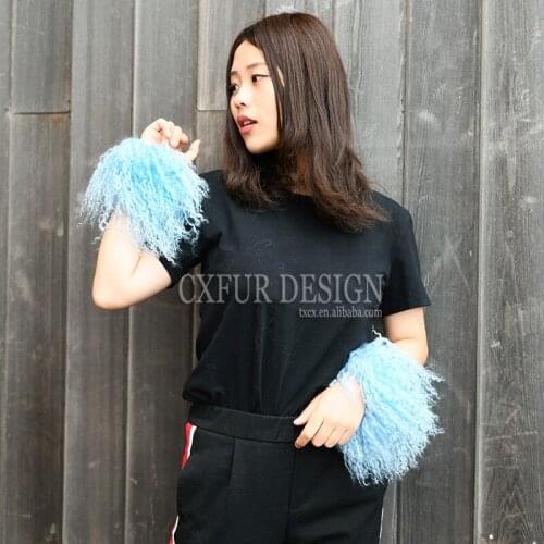FREE SHIPPING CX-A-47 Cute And Lovely Mongolian Lamb Fur Fur Cuff Bracelet Hot Selling