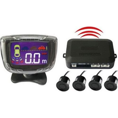 Wireless Car Parking Sensor with LCD display Backup Reverse Rear View Radar Alert Alarm System with 4 Sensors