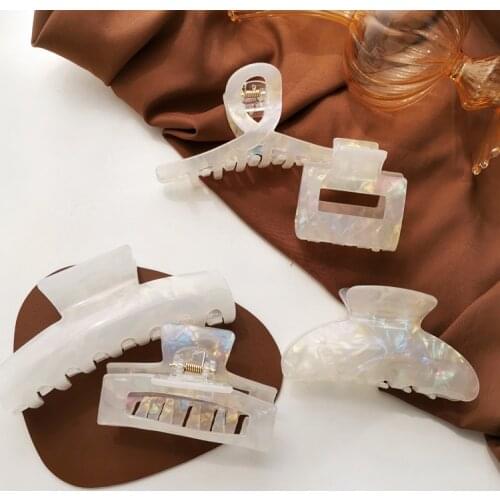 Mihan Big Hair Clips Pin For Women Fashion Geometric Resin Acetate Barrettes Headwear Girls Sweet Top Clip Hair Accessories