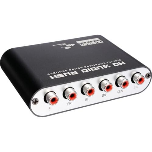 DTS AC3 5.1 Channel Digital Audio Sound Decoder SPDIF Coaxial To 6RCA Analog Converter for PS3 DVD XBOX360