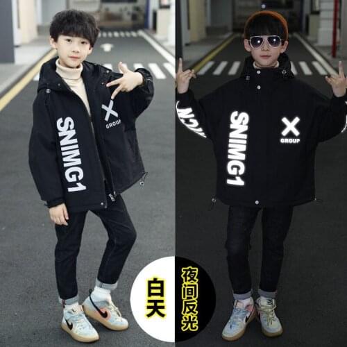 Children Boys kids Winter Coat Jacket Fashion teenager Hooded Parka Wadded Outerwear Thicken Warm Outer Clothing girls clothes