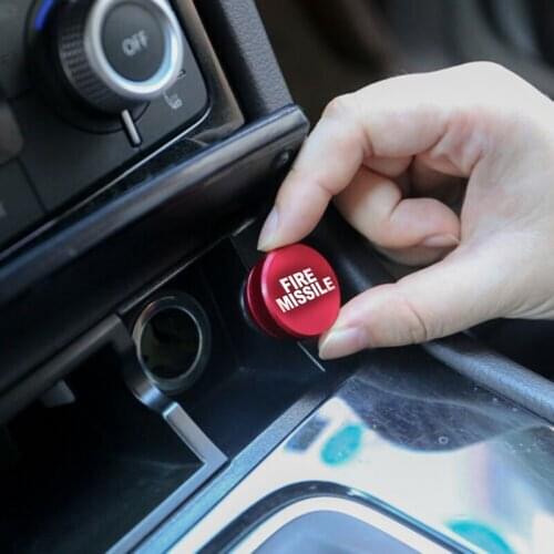 For Fire Missile Button Car Cigarette Lighter Cover 12V Accessories Metal Car lighter mechero coche прикуриватель в авто