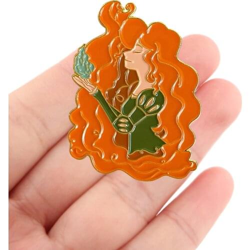 DZ1771 Movie Princess Collection Enamel Lapel Pin Badge Pins Hats Clothes Backpack Decoration Jewelry Accessories Gifts for Kids
