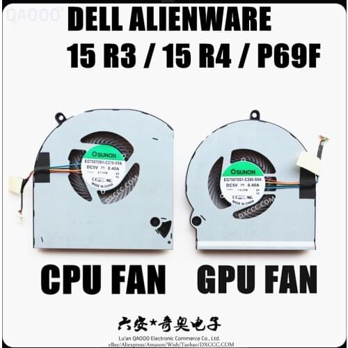 EG75070S1-C260-S9A EG75070S1-C270-S9A For Dell Alienware 15 R3 / 15 R4 / P69F CPU & GPU Cooling Fan