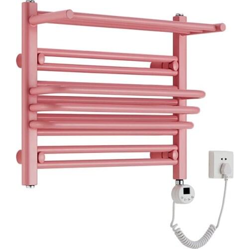 Electric towel rack drying rack heating rack household bathroom storage towel rack ins wind pink