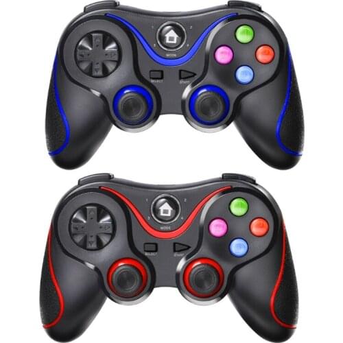 Wirelesss Bluetooth-compatible Gamepad Controller Joystick with Support Bracket for PS3 Host PC iOS Android Mobile Phone DXAC