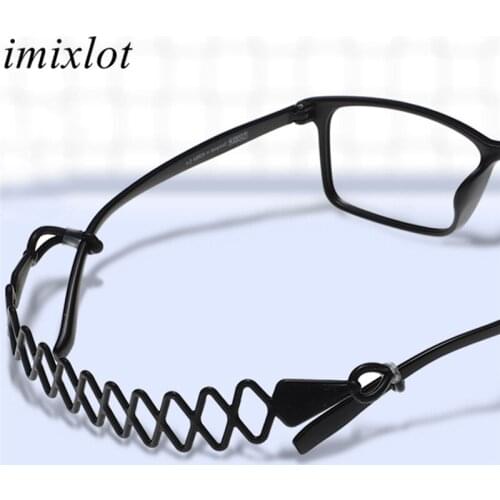 Imixlot New Originality Anti-skid Telescopic Crossed Sports Glasses Strap Unisex Adjustable Ear Hook Eyeglass Cord Holder Rope