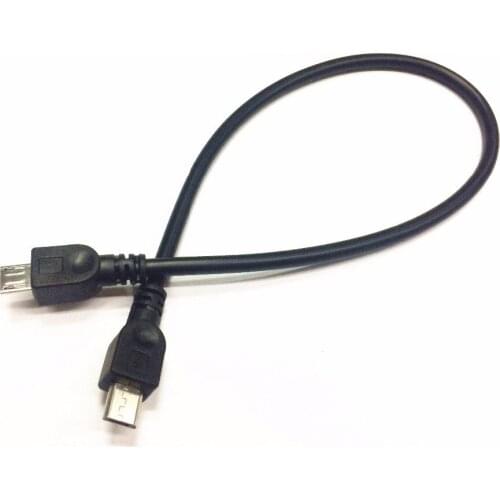 Micro USB Male to Micro USB Male OTG Cable,Short USB OTG Mobile Device Adapter,25cm black