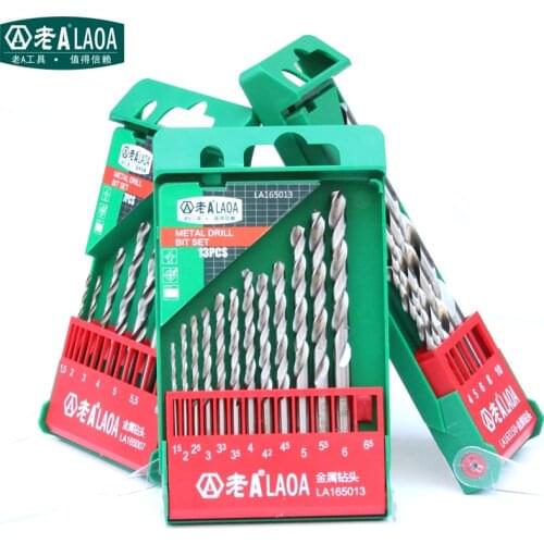 LAOA New Arrival Auger bit Sets 6543 High-speed steel Metal drill Stainless steel drill bit