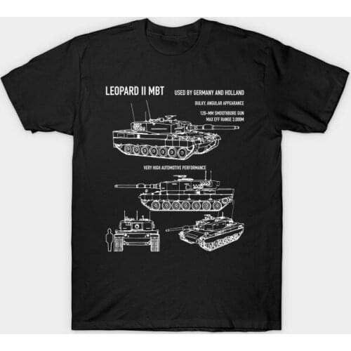 Leopard 2 Tank Blueprint Gift Mens T Shirt