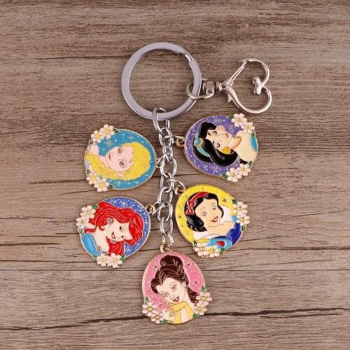 LT1021 Princess Pendant Car Keychains backpack Key Chain Keyring Key Holder Woman Girl Gifts Jewelry Anime Accessories