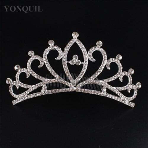 Fashion Hair Accessories Silver Plated Headband Charming Bride Crown With Crystals Pearls Designs Headwear MYQC016