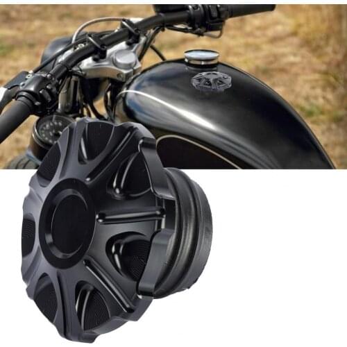 MP12-001-0190 Fuel Tank Black Motorcycle Left Hand Threaded Flower Fuel Filler for XL1200 XL883 X48 V72