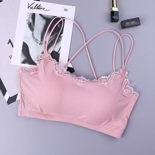 1pc Girl Underwear Cotton Sports Top Bra For Girls Lace Thin Camisoles For Teens 6-14 Years Adolescente Lingerie