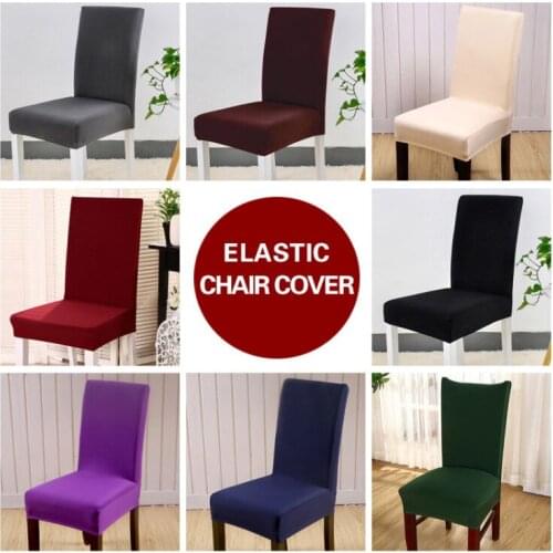 Solid Colors Spandex Chair Cover Wedding Party Elastic Multifunctional Stretch Furniture Covers Kitchen Chair Covers Home Decor