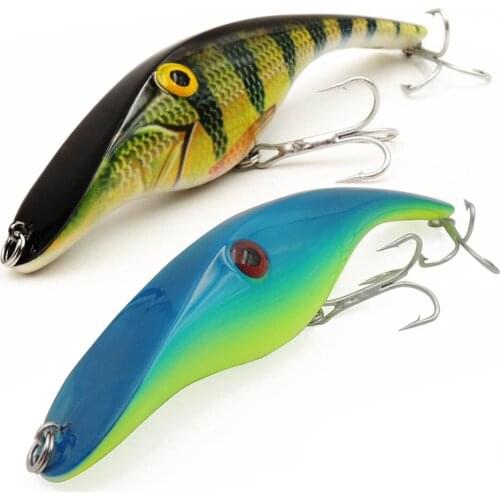 Sinking Jerkbait Fishing Lures 140mm 43g Fishing Tackle Accessories 5 Colors Quelity Bionic 3D Eyes Sharp Hooks For Carp Pike