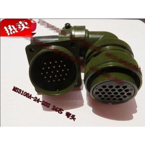 Original new 100% 5015 MS3108A24-28S MS3102A24-28P 24 core American Standard aviationplug bent core waterproof connector