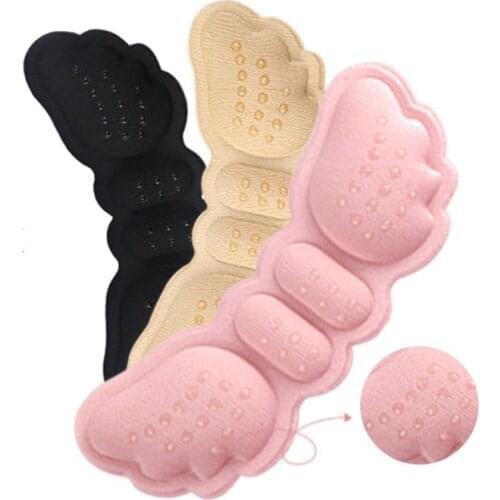 1Pair Heel Pads High Heel Insoles Butterfly Adjust Size Heel Liner Grips Protector Sticker Heel Pad Foot Care Anti Keep Abreast