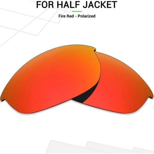 Mryok POLARIZED Replacement Lenses for Oakley Half Jacket Sunglasses Fire Red