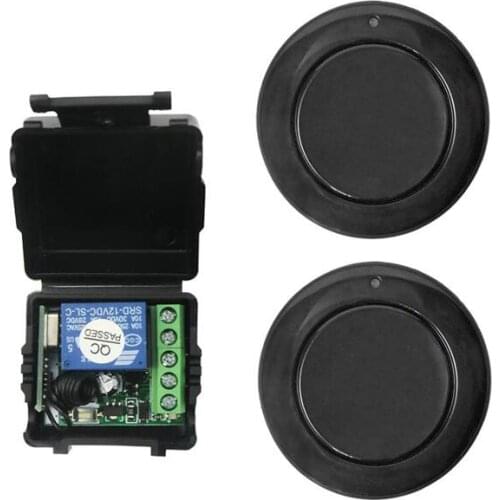 RF 433mhz Universal DC 12 v mini wireless remote control switch system receiver+transmitter Circular button wall paste