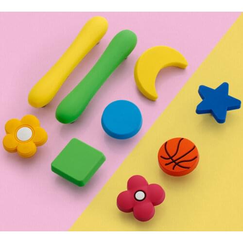 Children Furniture Handles Cartoon Cabinet Knobs and Handles PVC Cloud Drawer Knobs Pulls for Kids door drawer knobs Cartoon