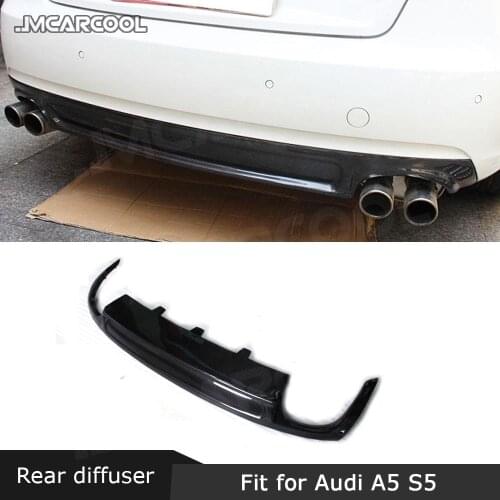 Carbon Fiber / FRP Rear Lip Diffuser Spoiler for Audi A5 Standard 2009-2016 S5 Style Back Bumper Hugger Diffuser