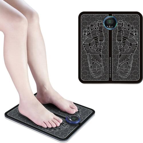 Health Care TENS EMS Foot Massager Pad Feet pulse Muscle Stimulator Foot Massage Mat Electric Improve Blood Relieve Ache Pain